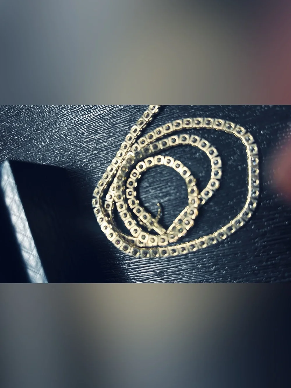 KRKC&CO Tennis Necklace Chain for Men 5mm 24in Length CZ 14K Gold Plated New